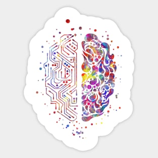 Circuit board brain Sticker